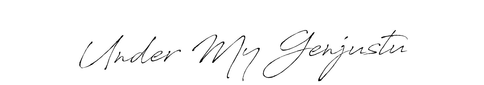 Similarly Antro_Vectra is the best handwritten signature design. Signature creator online .You can use it as an online autograph creator for name Under My Genjustu. Under My Genjustu signature style 6 images and pictures png