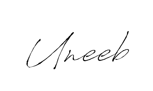 Similarly Antro_Vectra is the best handwritten signature design. Signature creator online .You can use it as an online autograph creator for name Uneeb. Uneeb signature style 6 images and pictures png