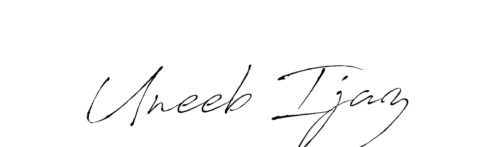 How to make Uneeb Ijaz signature? Antro_Vectra is a professional autograph style. Create handwritten signature for Uneeb Ijaz name. Uneeb Ijaz signature style 6 images and pictures png