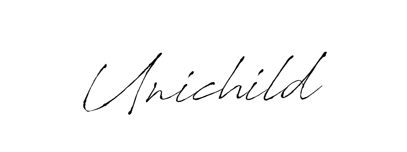 Unichild stylish signature style. Best Handwritten Sign (Antro_Vectra) for my name. Handwritten Signature Collection Ideas for my name Unichild. Unichild signature style 6 images and pictures png