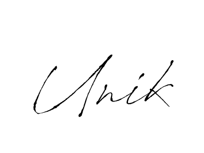 You should practise on your own different ways (Antro_Vectra) to write your name (Unik) in signature. don't let someone else do it for you. Unik signature style 6 images and pictures png