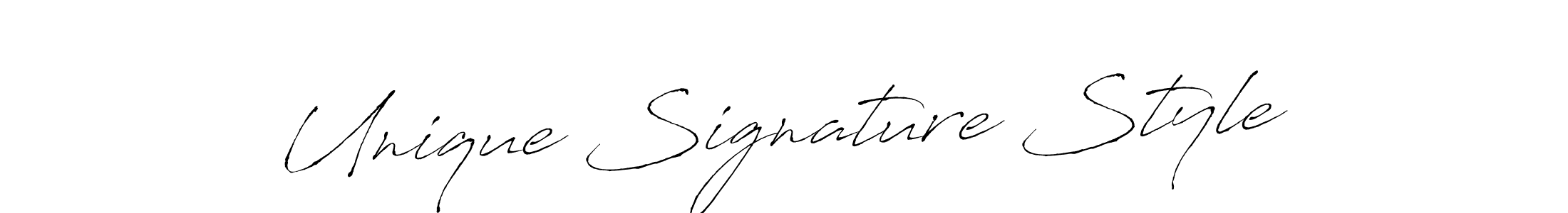 How to make Unique Signature Style signature? Antro_Vectra is a professional autograph style. Create handwritten signature for Unique Signature Style name. Unique Signature Style signature style 6 images and pictures png