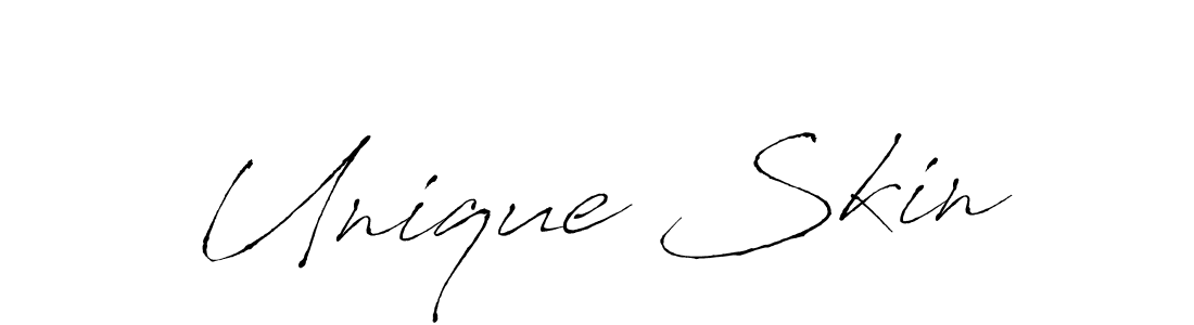 You should practise on your own different ways (Antro_Vectra) to write your name (Unique Skin) in signature. don't let someone else do it for you. Unique Skin signature style 6 images and pictures png
