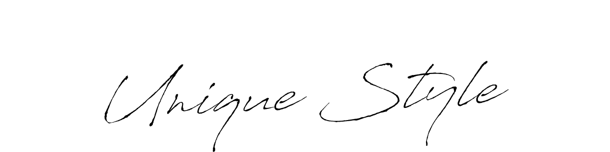 Unique Style stylish signature style. Best Handwritten Sign (Antro_Vectra) for my name. Handwritten Signature Collection Ideas for my name Unique Style. Unique Style signature style 6 images and pictures png