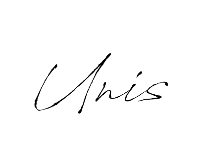 Use a signature maker to create a handwritten signature online. With this signature software, you can design (Antro_Vectra) your own signature for name Unis. Unis signature style 6 images and pictures png