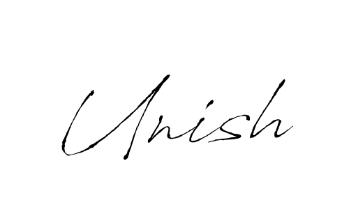 Unish stylish signature style. Best Handwritten Sign (Antro_Vectra) for my name. Handwritten Signature Collection Ideas for my name Unish. Unish signature style 6 images and pictures png