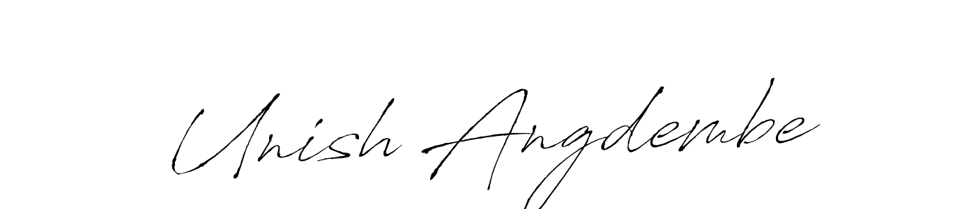 Create a beautiful signature design for name Unish Angdembe. With this signature (Antro_Vectra) fonts, you can make a handwritten signature for free. Unish Angdembe signature style 6 images and pictures png