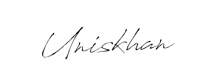How to Draw Uniskhan signature style? Antro_Vectra is a latest design signature styles for name Uniskhan. Uniskhan signature style 6 images and pictures png