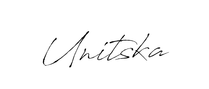 How to make Unitska signature? Antro_Vectra is a professional autograph style. Create handwritten signature for Unitska name. Unitska signature style 6 images and pictures png