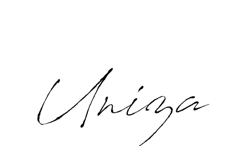 You should practise on your own different ways (Antro_Vectra) to write your name (Uniza) in signature. don't let someone else do it for you. Uniza signature style 6 images and pictures png