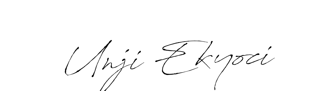 Antro_Vectra is a professional signature style that is perfect for those who want to add a touch of class to their signature. It is also a great choice for those who want to make their signature more unique. Get Unji Ekyoci name to fancy signature for free. Unji Ekyoci signature style 6 images and pictures png