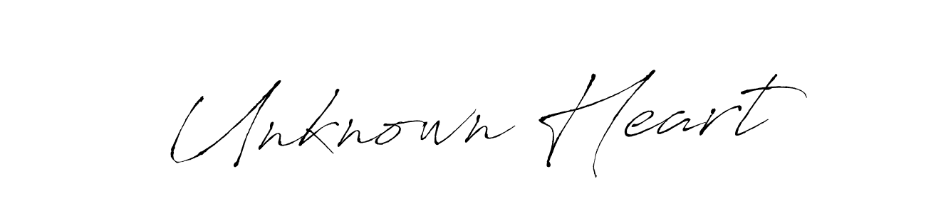 How to make Unknown Heart signature? Antro_Vectra is a professional autograph style. Create handwritten signature for Unknown Heart name. Unknown Heart signature style 6 images and pictures png