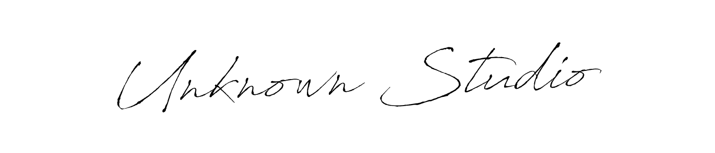 How to make Unknown Studio signature? Antro_Vectra is a professional autograph style. Create handwritten signature for Unknown Studio name. Unknown Studio signature style 6 images and pictures png