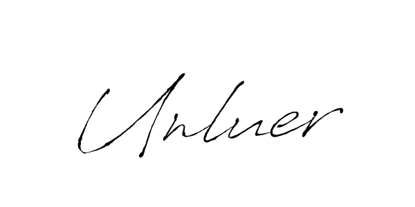 Also we have Unluer name is the best signature style. Create professional handwritten signature collection using Antro_Vectra autograph style. Unluer signature style 6 images and pictures png