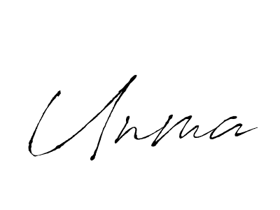Unma stylish signature style. Best Handwritten Sign (Antro_Vectra) for my name. Handwritten Signature Collection Ideas for my name Unma. Unma signature style 6 images and pictures png