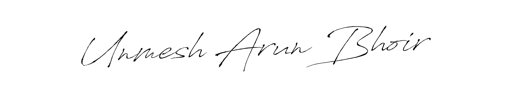 Antro_Vectra is a professional signature style that is perfect for those who want to add a touch of class to their signature. It is also a great choice for those who want to make their signature more unique. Get Unmesh Arun Bhoir name to fancy signature for free. Unmesh Arun Bhoir signature style 6 images and pictures png