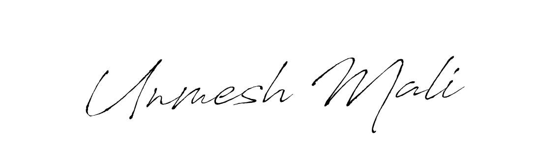 Create a beautiful signature design for name Unmesh Mali. With this signature (Antro_Vectra) fonts, you can make a handwritten signature for free. Unmesh Mali signature style 6 images and pictures png
