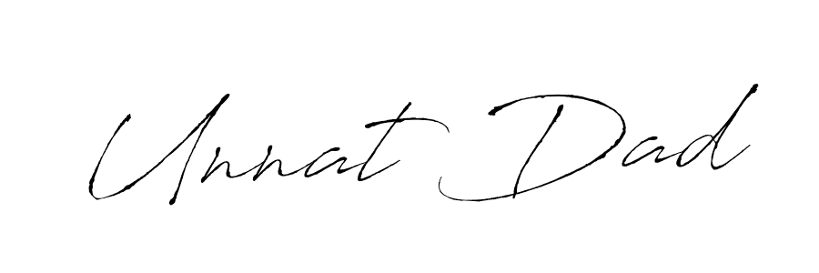 How to make Unnat Dad name signature. Use Antro_Vectra style for creating short signs online. This is the latest handwritten sign. Unnat Dad signature style 6 images and pictures png