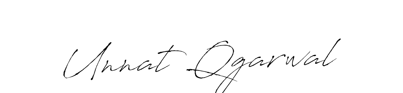 Unnat Qgarwal stylish signature style. Best Handwritten Sign (Antro_Vectra) for my name. Handwritten Signature Collection Ideas for my name Unnat Qgarwal. Unnat Qgarwal signature style 6 images and pictures png