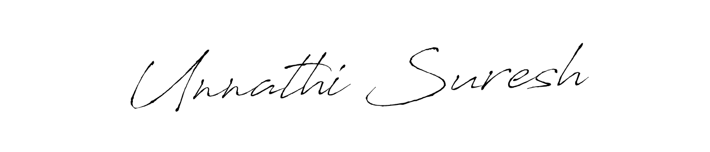 Create a beautiful signature design for name Unnathi Suresh. With this signature (Antro_Vectra) fonts, you can make a handwritten signature for free. Unnathi Suresh signature style 6 images and pictures png