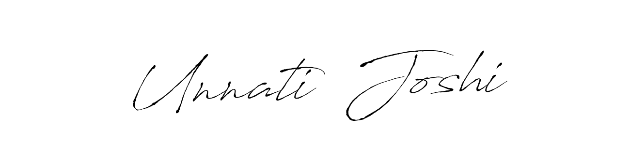 Create a beautiful signature design for name Unnati  Joshi. With this signature (Antro_Vectra) fonts, you can make a handwritten signature for free. Unnati  Joshi signature style 6 images and pictures png