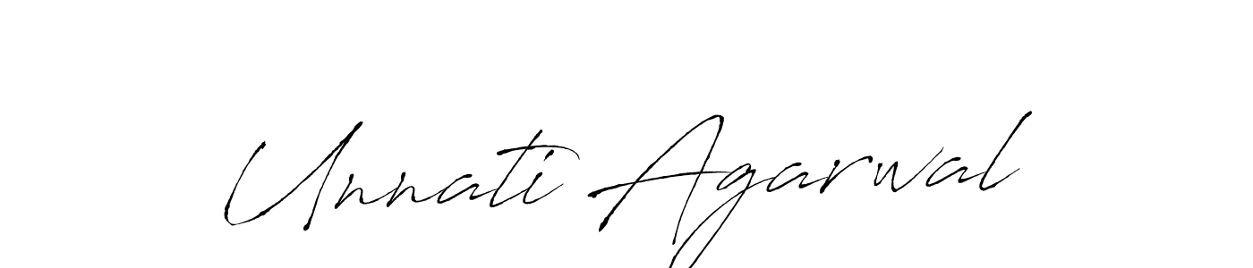 How to make Unnati Agarwal name signature. Use Antro_Vectra style for creating short signs online. This is the latest handwritten sign. Unnati Agarwal signature style 6 images and pictures png