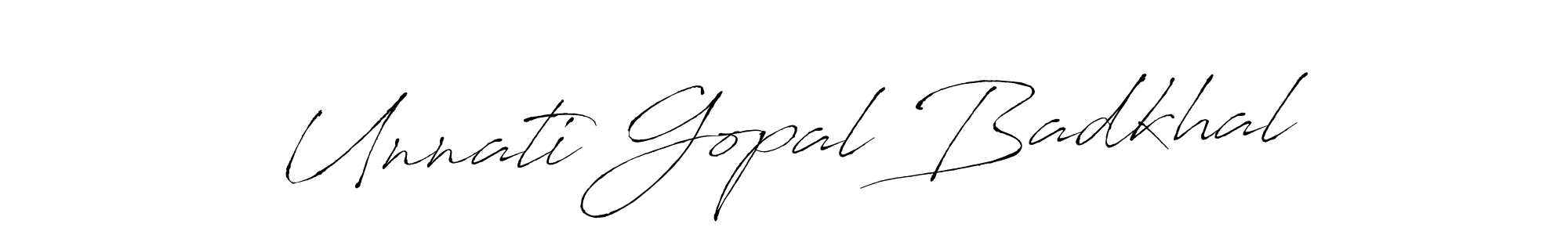 Also You can easily find your signature by using the search form. We will create Unnati Gopal Badkhal name handwritten signature images for you free of cost using Antro_Vectra sign style. Unnati Gopal Badkhal signature style 6 images and pictures png