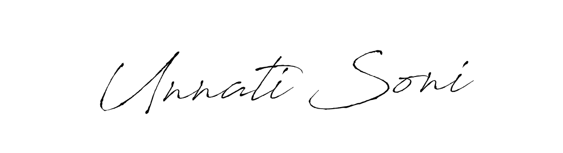 How to make Unnati Soni signature? Antro_Vectra is a professional autograph style. Create handwritten signature for Unnati Soni name. Unnati Soni signature style 6 images and pictures png