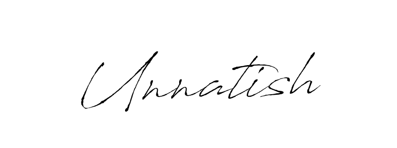Make a beautiful signature design for name Unnatish. With this signature (Antro_Vectra) style, you can create a handwritten signature for free. Unnatish signature style 6 images and pictures png