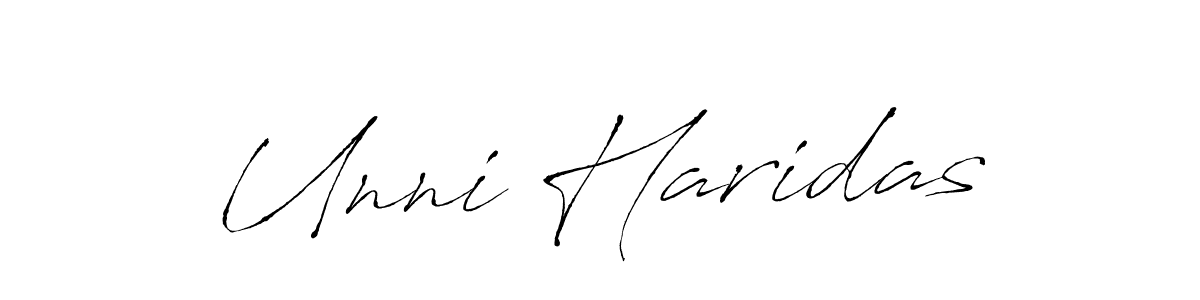 Antro_Vectra is a professional signature style that is perfect for those who want to add a touch of class to their signature. It is also a great choice for those who want to make their signature more unique. Get Unni Haridas name to fancy signature for free. Unni Haridas signature style 6 images and pictures png