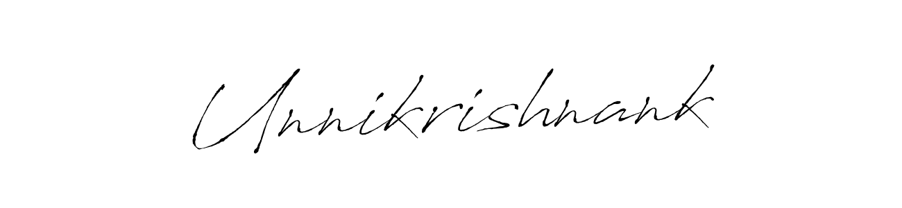 Create a beautiful signature design for name Unnikrishnank. With this signature (Antro_Vectra) fonts, you can make a handwritten signature for free. Unnikrishnank signature style 6 images and pictures png