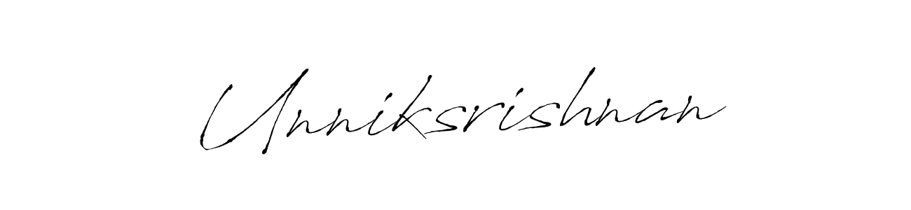 The best way (Antro_Vectra) to make a short signature is to pick only two or three words in your name. The name Unniksrishnan include a total of six letters. For converting this name. Unniksrishnan signature style 6 images and pictures png