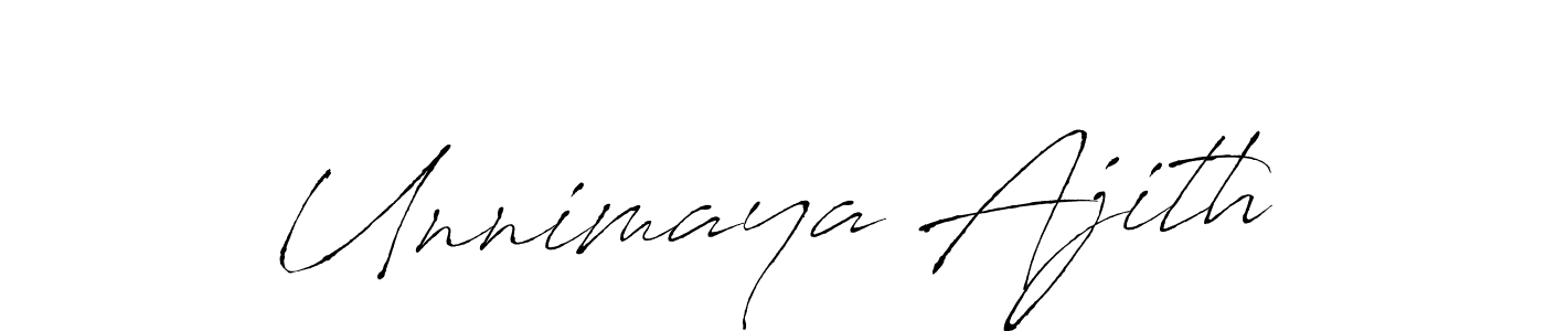 Create a beautiful signature design for name Unnimaya Ajith. With this signature (Antro_Vectra) fonts, you can make a handwritten signature for free. Unnimaya Ajith signature style 6 images and pictures png