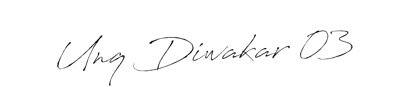 Design your own signature with our free online signature maker. With this signature software, you can create a handwritten (Antro_Vectra) signature for name Unq Diwakar 03. Unq Diwakar 03 signature style 6 images and pictures png