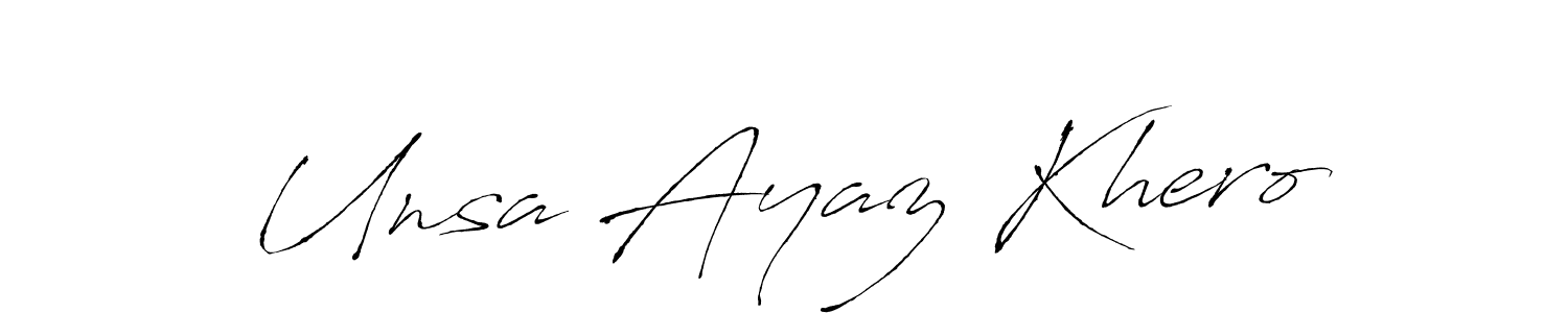 Once you've used our free online signature maker to create your best signature Antro_Vectra style, it's time to enjoy all of the benefits that Unsa Ayaz Khero name signing documents. Unsa Ayaz Khero signature style 6 images and pictures png