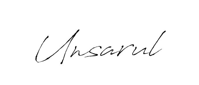 Design your own signature with our free online signature maker. With this signature software, you can create a handwritten (Antro_Vectra) signature for name Unsarul. Unsarul signature style 6 images and pictures png