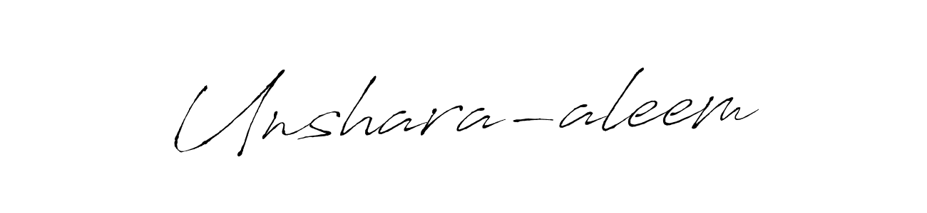 Also You can easily find your signature by using the search form. We will create Unshara-aleem name handwritten signature images for you free of cost using Antro_Vectra sign style. Unshara-aleem signature style 6 images and pictures png