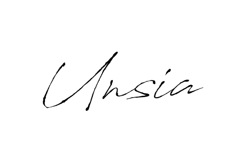 Make a beautiful signature design for name Unsia. Use this online signature maker to create a handwritten signature for free. Unsia signature style 6 images and pictures png