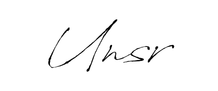 Enhance your business communications with Unsr signature in Antro_Vectra lettering. Clean, modern, and universally compatible. Unsr signature style 6 images and pictures png