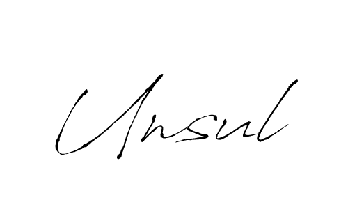 Also we have Unsul name is the best signature style. Create professional handwritten signature collection using Antro_Vectra autograph style. Unsul signature style 6 images and pictures png