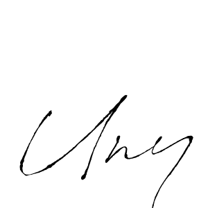 The best way (Antro_Vectra) to make a short signature is to pick only two or three words in your name. The name Uny include a total of six letters. For converting this name. Uny signature style 6 images and pictures png