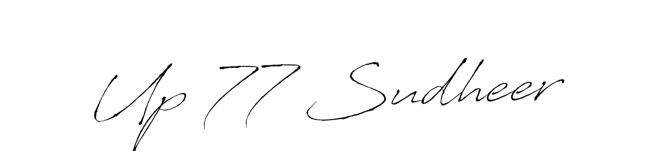 Make a beautiful signature design for name Up 77 Sudheer. With this signature (Antro_Vectra) style, you can create a handwritten signature for free. Up 77 Sudheer signature style 6 images and pictures png