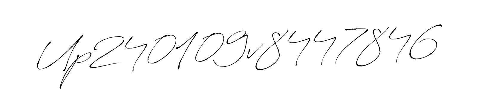 Create a beautiful signature design for name Up240109v8447846. With this signature (Antro_Vectra) fonts, you can make a handwritten signature for free. Up240109v8447846 signature style 6 images and pictures png