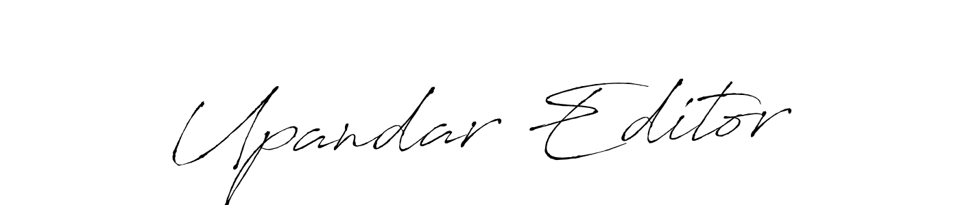 Similarly Antro_Vectra is the best handwritten signature design. Signature creator online .You can use it as an online autograph creator for name Upandar Editor. Upandar Editor signature style 6 images and pictures png