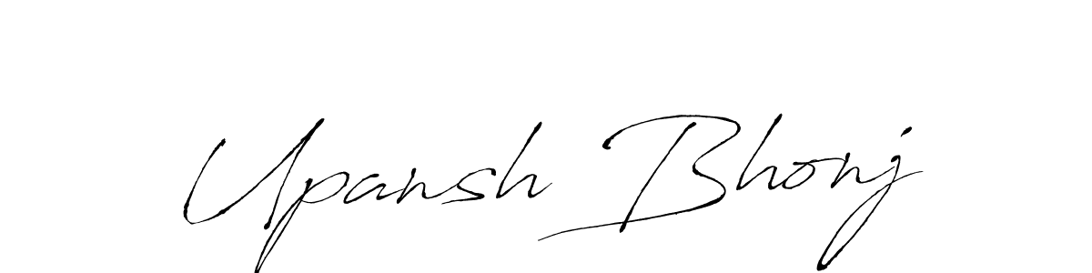 The best way (Antro_Vectra) to make a short signature is to pick only two or three words in your name. The name Upansh Bhonj include a total of six letters. For converting this name. Upansh Bhonj signature style 6 images and pictures png