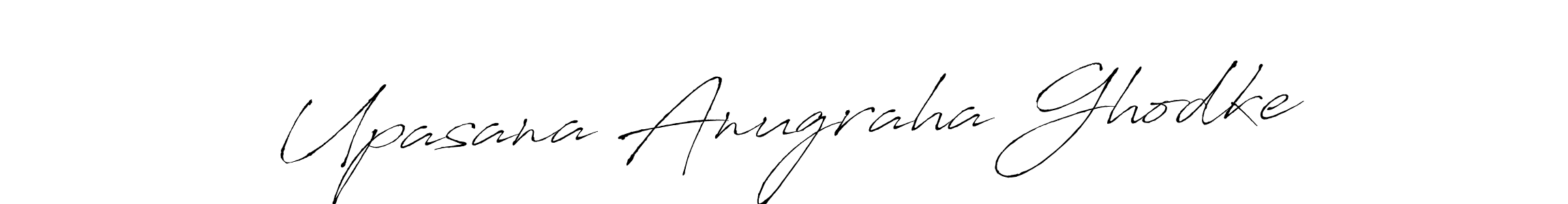 Upasana Anugraha Ghodke stylish signature style. Best Handwritten Sign (Antro_Vectra) for my name. Handwritten Signature Collection Ideas for my name Upasana Anugraha Ghodke. Upasana Anugraha Ghodke signature style 6 images and pictures png
