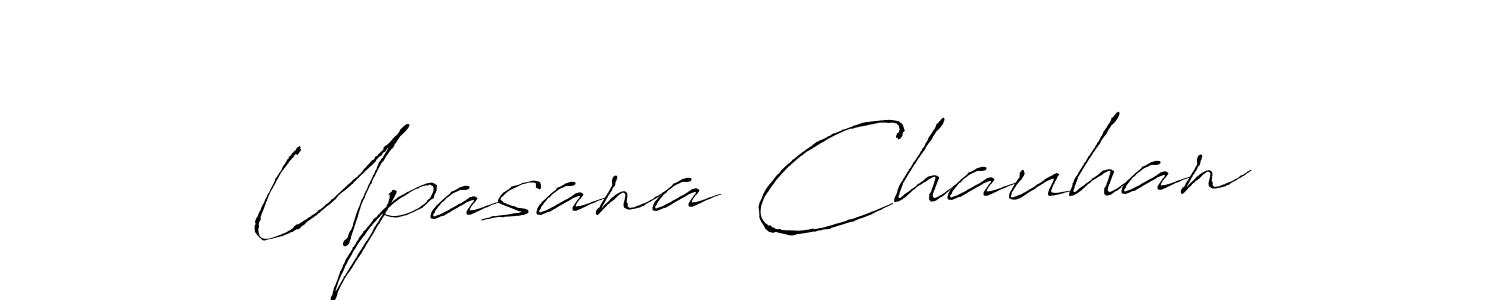 How to make Upasana Chauhan name signature. Use Antro_Vectra style for creating short signs online. This is the latest handwritten sign. Upasana Chauhan signature style 6 images and pictures png