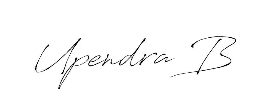 Upendra B stylish signature style. Best Handwritten Sign (Antro_Vectra) for my name. Handwritten Signature Collection Ideas for my name Upendra B. Upendra B signature style 6 images and pictures png