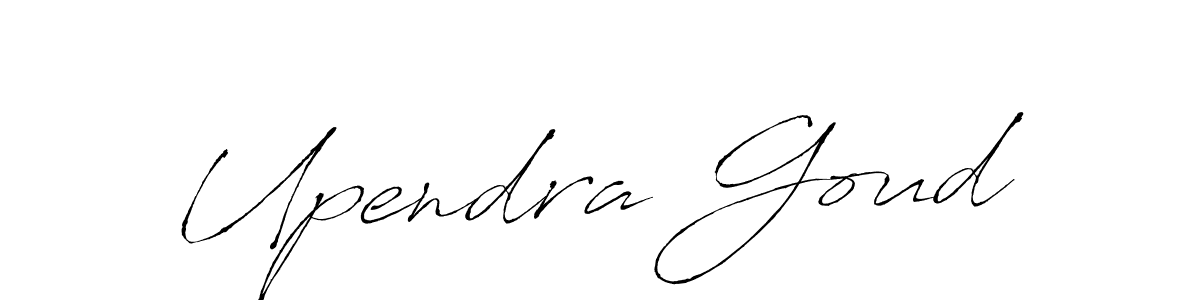 How to make Upendra Goud name signature. Use Antro_Vectra style for creating short signs online. This is the latest handwritten sign. Upendra Goud signature style 6 images and pictures png