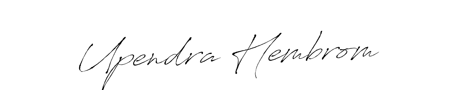 Similarly Antro_Vectra is the best handwritten signature design. Signature creator online .You can use it as an online autograph creator for name Upendra Hembrom. Upendra Hembrom signature style 6 images and pictures png